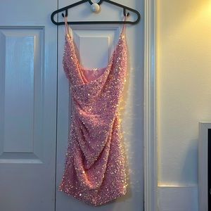 Pink dress with sparkles